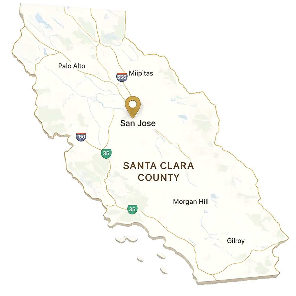 Santa Clara County legal document preparation service area map